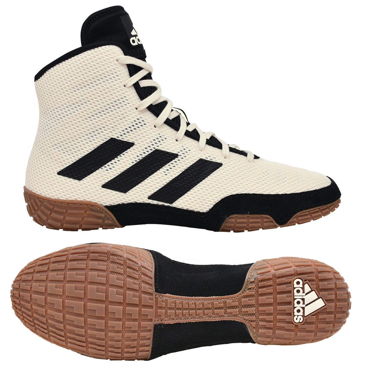 NEW - adidas Tech Fall 2.0 Wrestling Shoe, color: White/Black - Click Image to Close